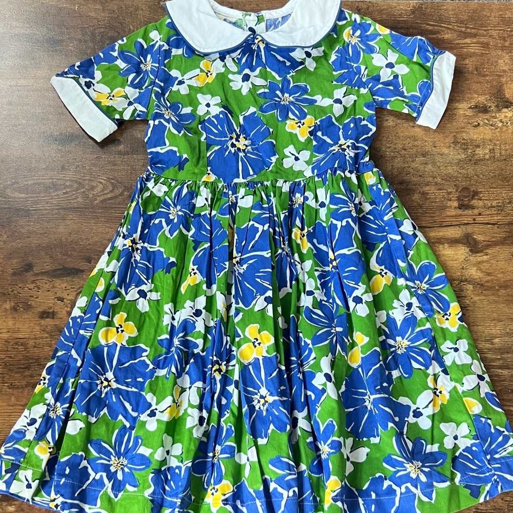 Kayce Hughes Vibrant 100% Cotton Floral Girl’s Dress Size 5